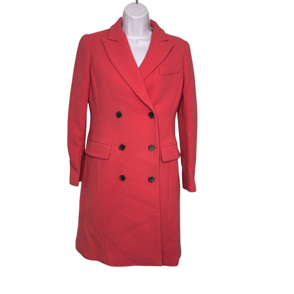J. Crew Double Cloth Manifattura di Carmignano Wool Blend Lady Day Coat Pink 2